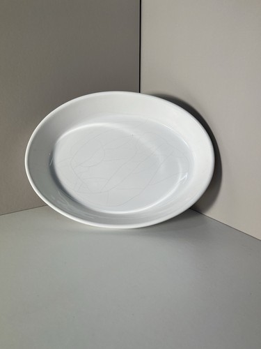 White oval porcelain - white,