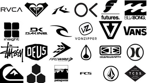 Surf brand stickers - surf, van