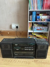 Philips D8478 Vintage Boom Box Ghetto Blaster Twin Deck Radio Cassette Recorder