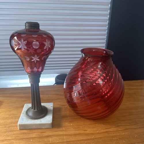 Antique kerosene cranberry - antique,