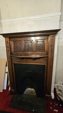 Large Oak Antique Fire