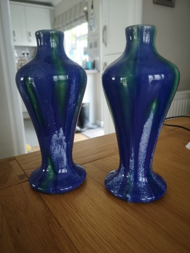 Art nouveau vase pair
