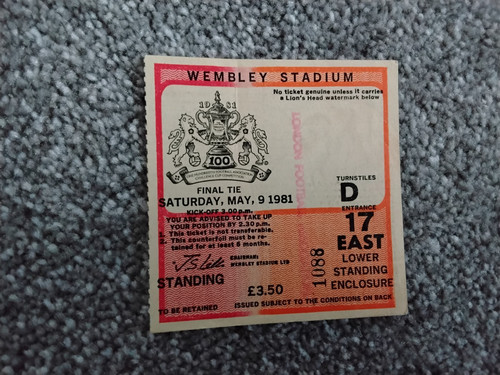 1981 cup final ticket - 1981,
