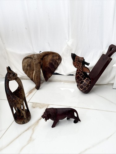 Job lot hand carved - carved, wooden