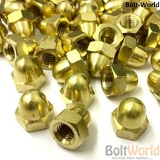 SOLID BRASS HEXAGON DOME NUTS