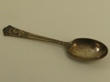 (ref288BQ1) Antique Silver Plated WRCC 1937 Coronation Spoon
