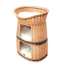 Three tiers wicker pet house
