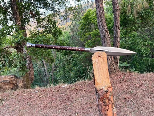 Handmade african tribal spear - african,