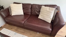 M & S dark brown large leather