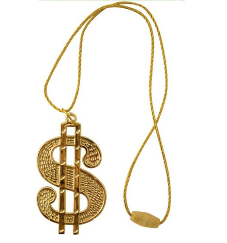 Dollar sign necklace - dollar,
