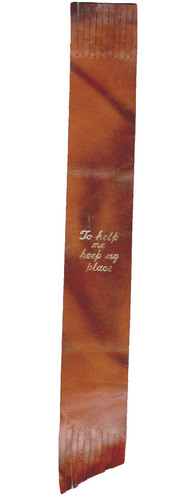 Vintage brown leather bookmark - brown,