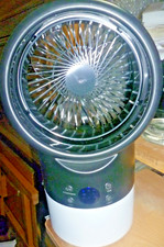 Indoor, Portable Air Conditioner Fan, Water Tank, Mains Power, Timer, 3 Speeds