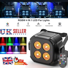 4X8W RGBW 4LED Par Can Light DMX Beam Stage DJ Party Disco Wash Lights w/Remote