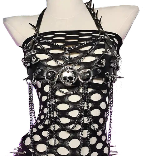Goth tops punk mini rock - goth,