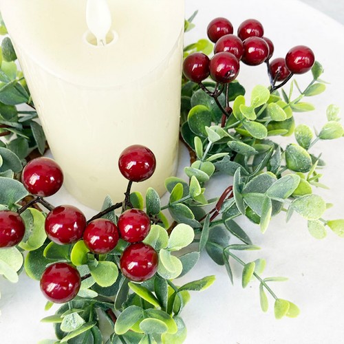 25cm white eucalyptus wreath - 25cm,