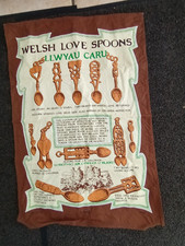 Welsh Love Spoons Tea Towel 