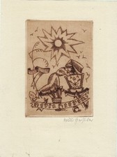 Exlibris Bookplate Radierung