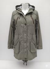 New Look Ladies Green Fish Tail Cotton Parka Mod Scooter UK Size 10 P2P 21".
