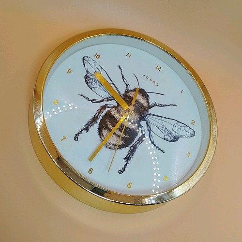 Jones bee wall clock gold - bee,