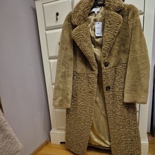 NEXT faux fur COAT small 8 10