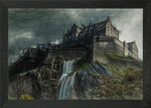 Edinburgh castle framed wall - framed,
