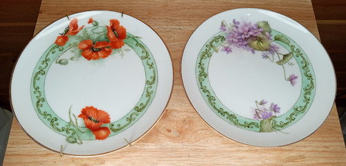 Rare hand painted floral - hand,