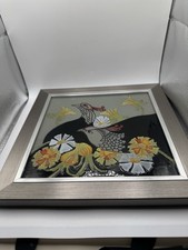 Moorcroft Courting Birds Large Plaque 26cm, Signed In Gold By Emma Bossons!