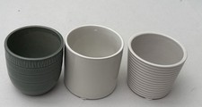 3x Small ceramic plant pots