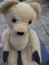 VINTAGE TEDDY BEAR , SWIVEL JOINTS, VERY OLD. ESTATE CLEARANCE. 38 CM LENGTH.