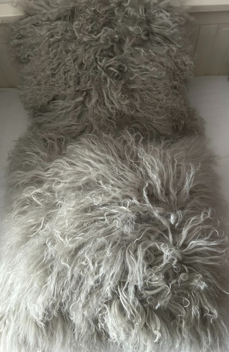 Mongolian sheepskin cushions - sheepskin,