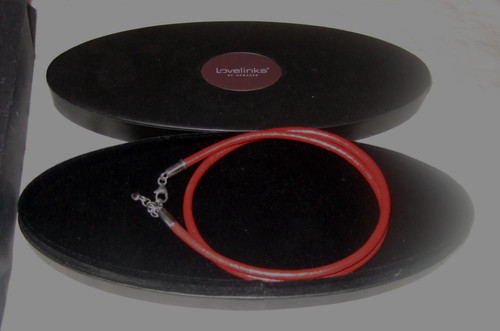 Lovelinks red leather - red, 22"