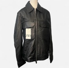Zara Men's Black 100% Leather