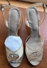 Women's Shoes Lucite Heel & Ornament Vintage 1950s Clear Vinyl. Rockabilly 