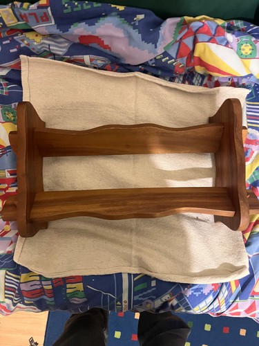Small wood tabletop tilted