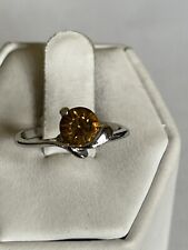 Ladies Silver Tone watermelon tourmaline ring size K