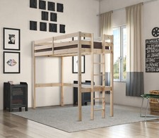 HEAVY DUTY Solid Pine HIGH SLEEPER Bunk Bed - 3ft Single (EB15)