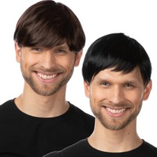 Natural Mens Wig Brown Hair