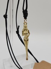 Men's Snuff Mini Spoon Scoop Stash Hidden Bump Sniff SEXY LADY Necklace Vintage