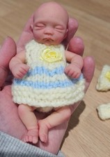 Reborn mini silicone art doll full body silicone 5 inches. Elena Westbrook