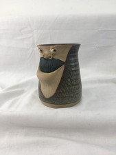 Vintage Muggins Ugly Face Mug Blue Eyes Moustache 11 cm (H12)