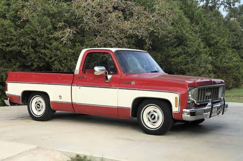 1975 chevy c10 - c10, red-white
