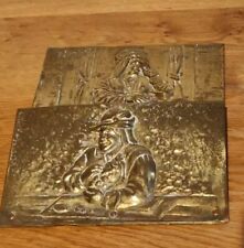 Old Brass Letter Rack Holder Newspaper Unusual Design