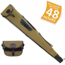 Canvas Gun Slip Bag Shotgun Shooting Gun Carry Case with loaders Cartridge Bag
