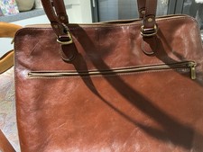 Vintage Texier   Brown Leather Handbag Immaculate