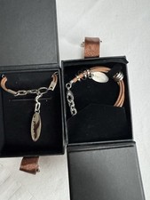 Bench Necklace & Bracelet Silver Tone