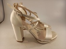 Harriet Wilde Arabella Ivory White Block Heels Ankle Straps Size 3 VGC  