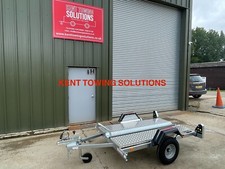 NEW Erde CH451 Single Motorcycle Bike Motorbike Trailer With Cheque Plate 600KG✅