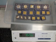 452g or 1lb lot of TI Motorola High Yelding Ceramic CPU for Scrap Gold Recovery