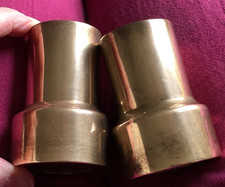 Two brass WW 'shells'