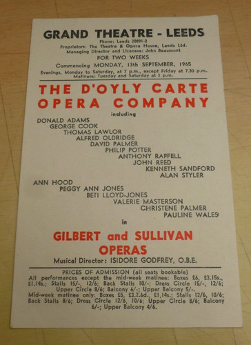 Oyly carte grand theatre - d'oyly,